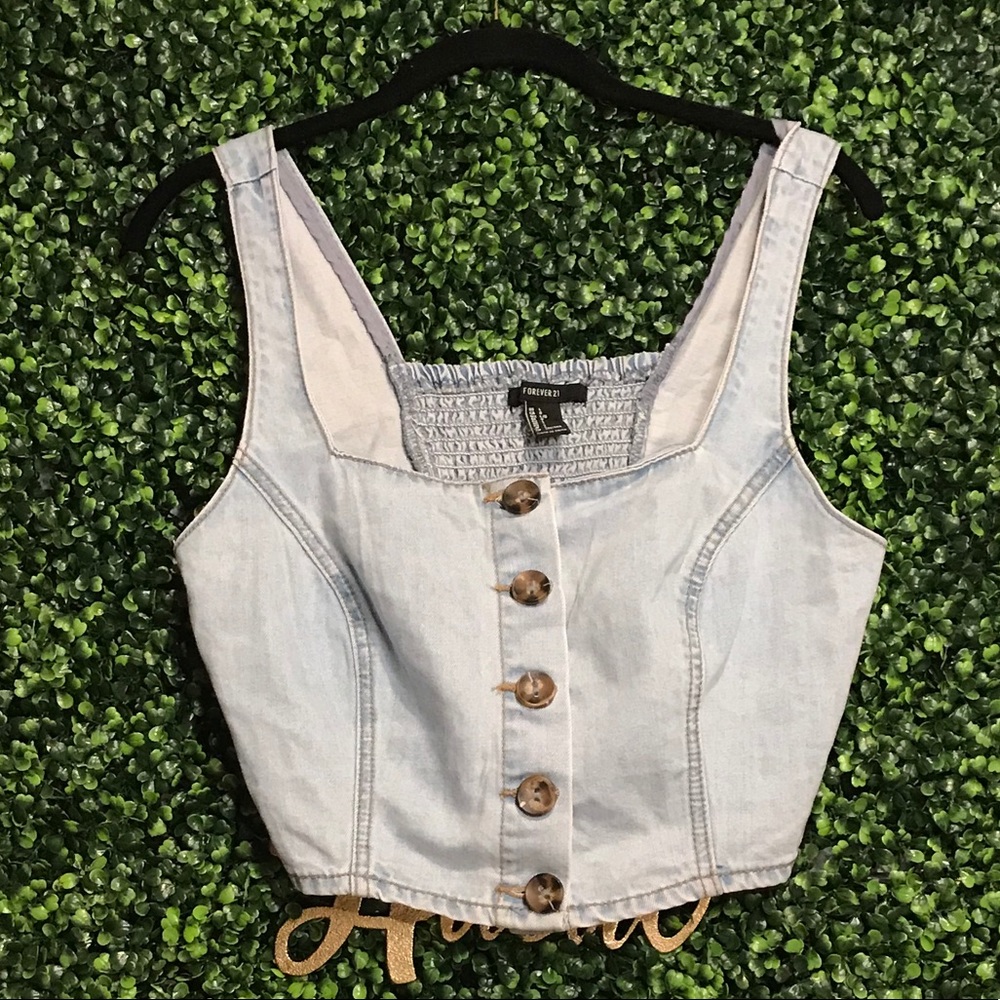 Denim crop top